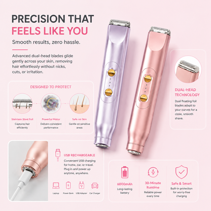2 In 1 KeryBeauty™  Dual Head Smooth Shaver