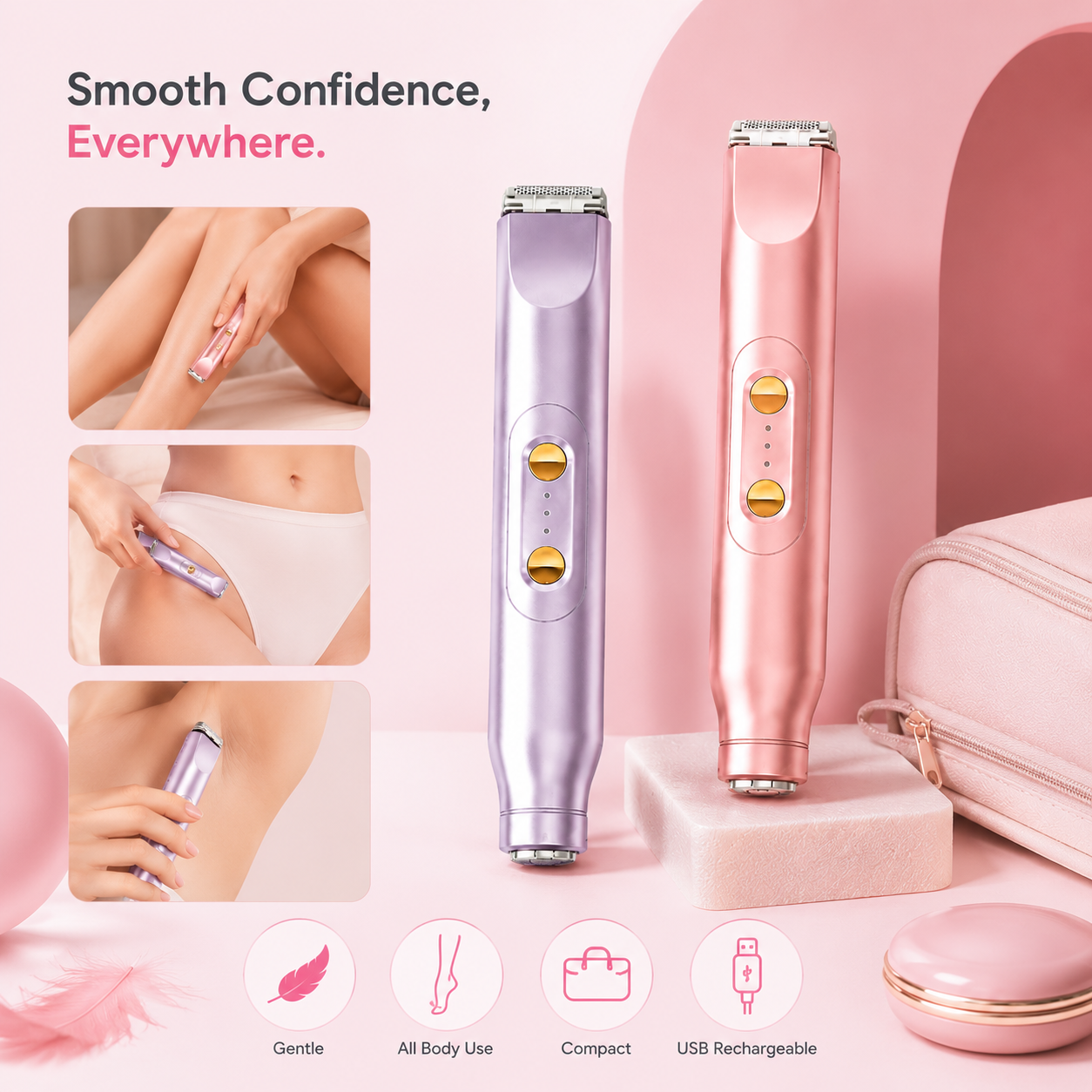 2 In 1 KeryBeauty™  Dual Head Smooth Shaver