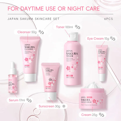 Cherry Blossom Skin Care Six-piece Set